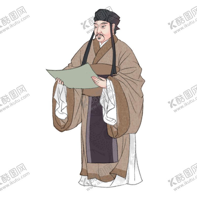 编号：11768010262001511456【酷图网】源文件下载-国学人物插画