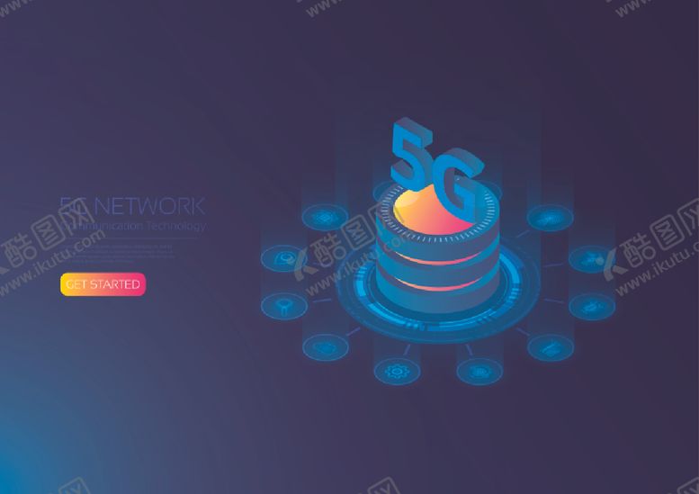 编号：81201410281117003052【酷图网】源文件下载-全息5G数字技术