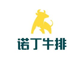 诺丁牛排LOGO标志