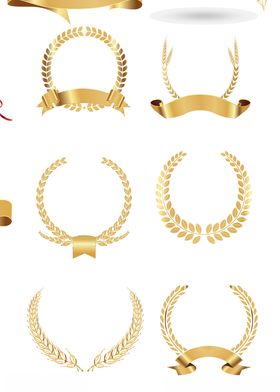 金色渐变麦穗素材