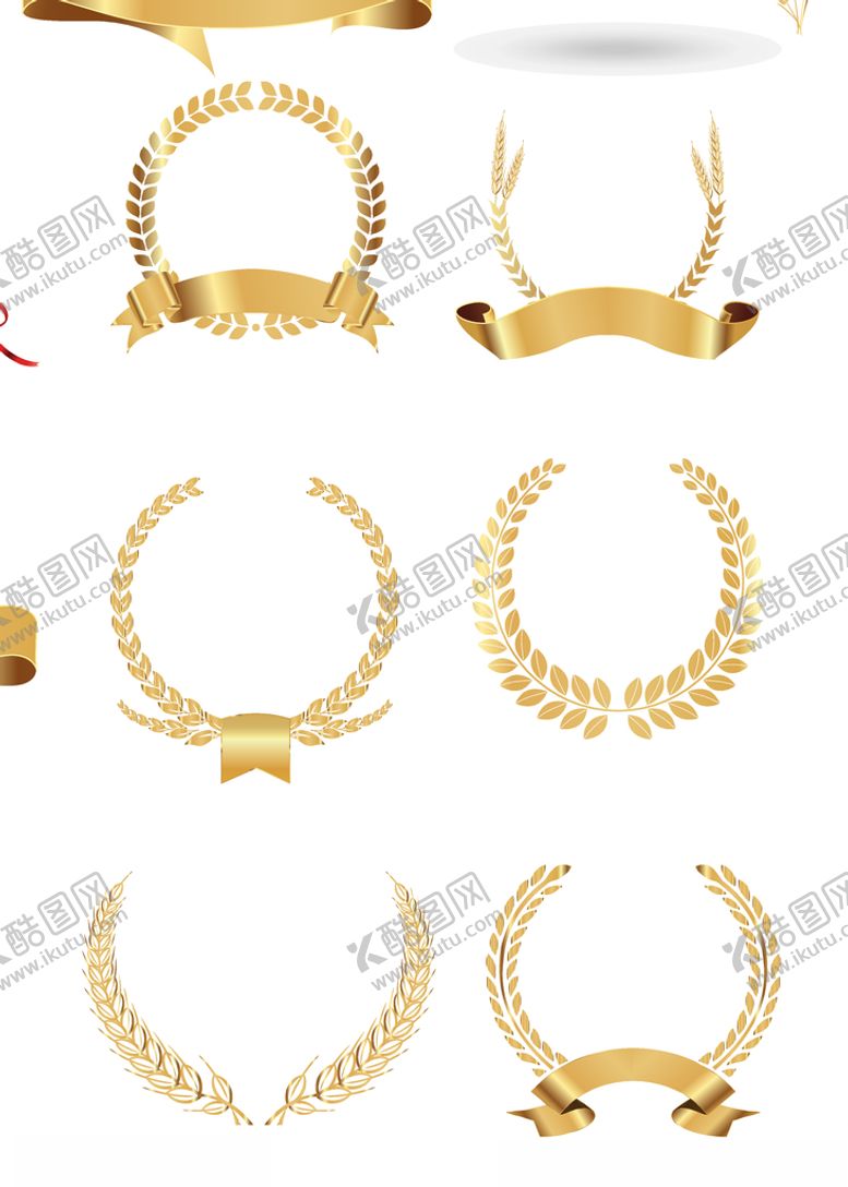 编号：38119510052042336821【酷图网】源文件下载-金色渐变麦穗素材