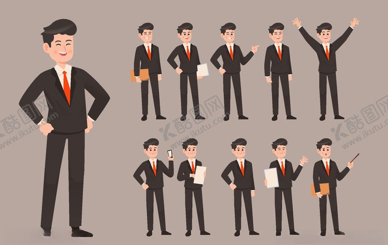 编号：79510010030935427610【酷图网】源文件下载-人物不同动作