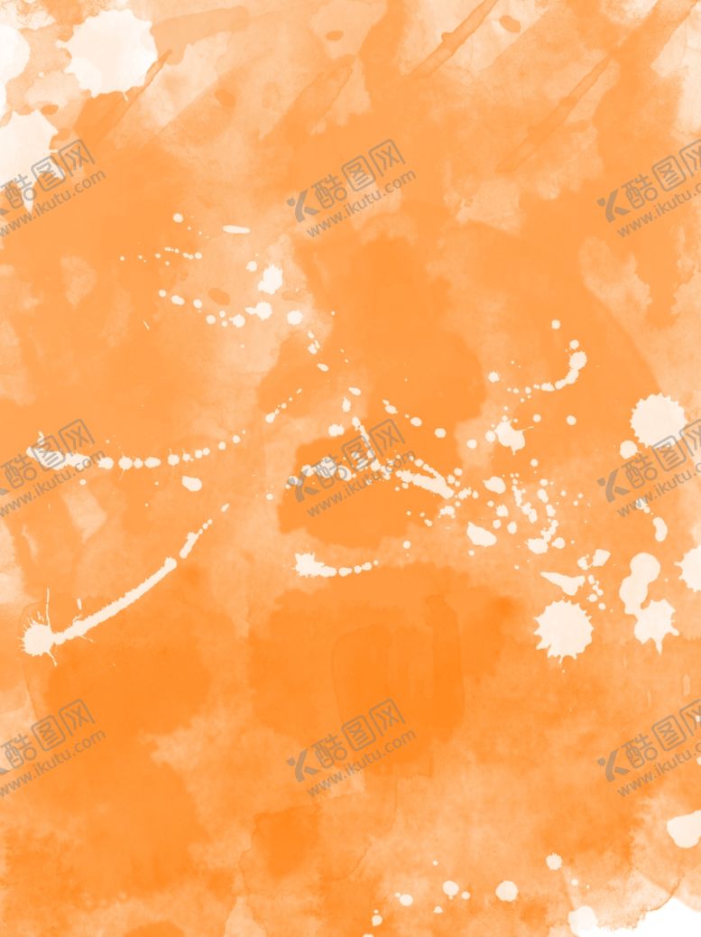 编号：38814609211149253608【酷图网】源文件下载-橙色水彩背景