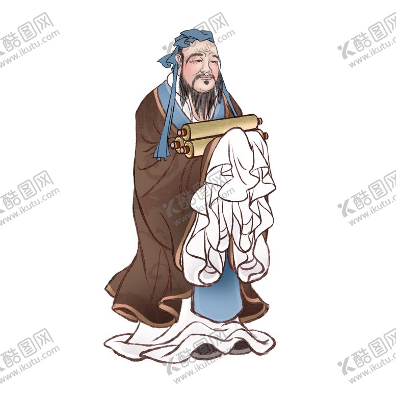 编号：20368907052123134378【酷图网】源文件下载-国学人物插画