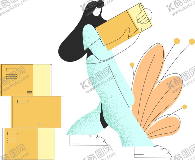 编号：49879210181839468651【酷图网】源文件下载-创意抽象人物插画  