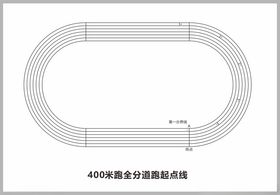 400米接力跑起跑点示意图