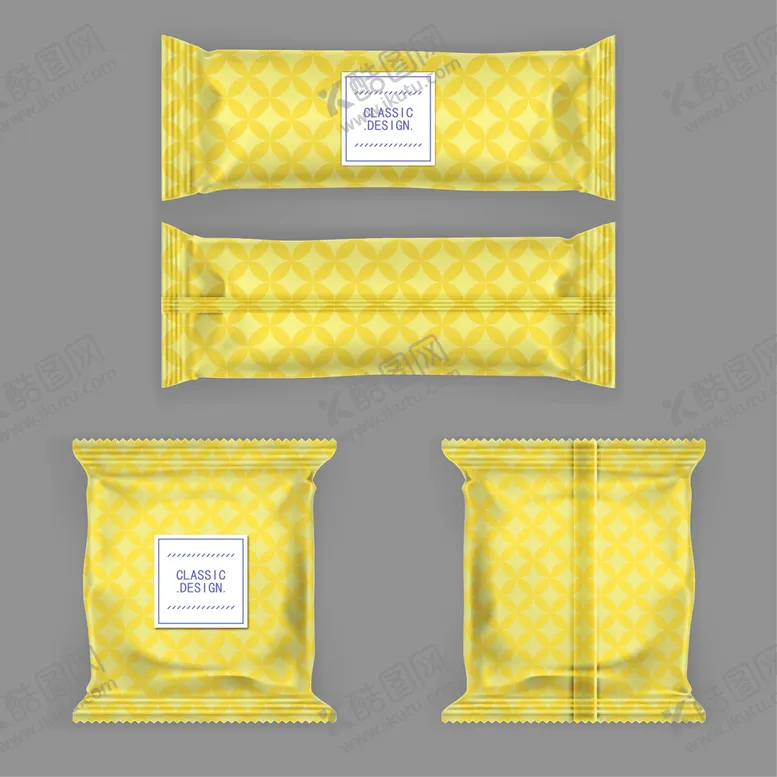 编号：12896009180153322681【酷图网】源文件下载-长条和方形食品包装智能贴图样机