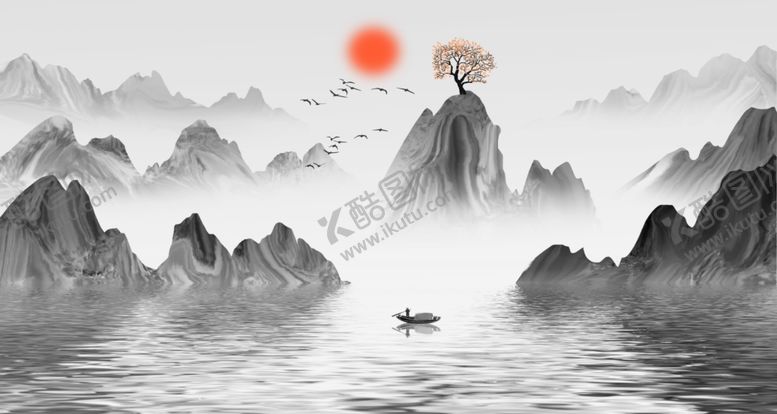 编号：58892409222346246514【酷图网】源文件下载-水墨山水