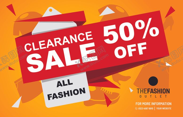 编号：31278504020235037606【酷图网】源文件下载-时尚服饰清仓大促5折