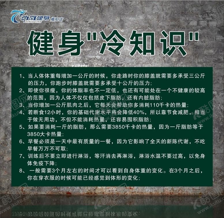 编号：44033004201501272567【酷图网】源文件下载-健身冷知识
