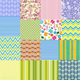 多彩动物纹理图案集合