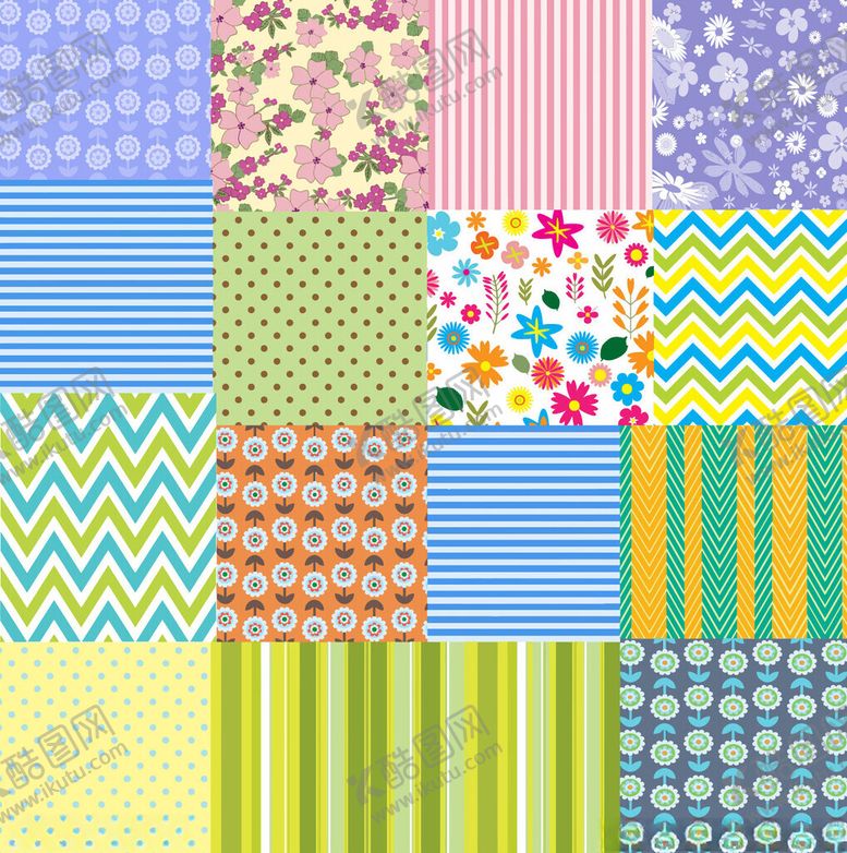 编号：62377511020531503775【酷图网】源文件下载-多彩图案布料纹理集合