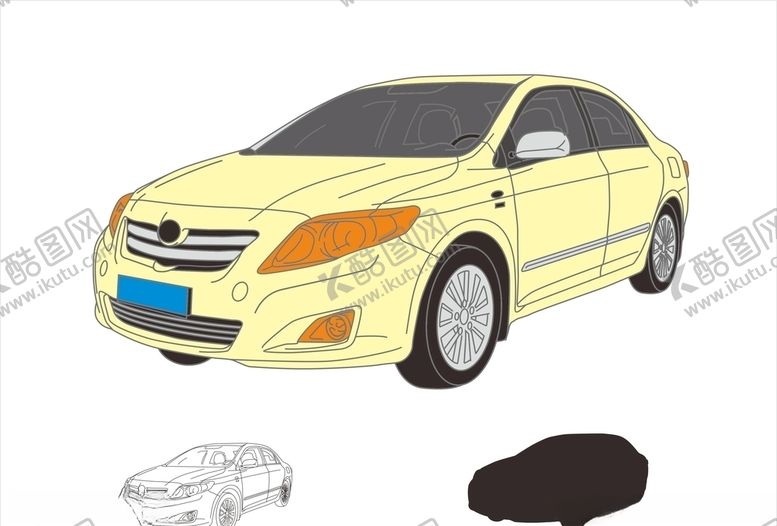 编号：25870406191151195642【酷图网】源文件下载-轿车正斜侧