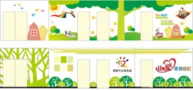 童趣森林卡通风景插画