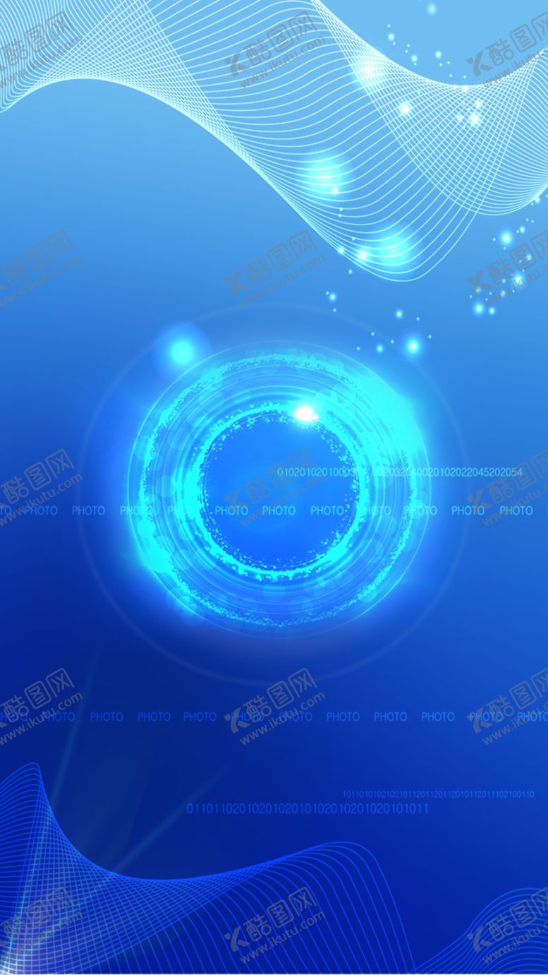 编号：68073404272120536762【酷图网】源文件下载-蓝色科技线条背景