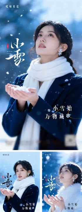 医美小雪节气海报系列