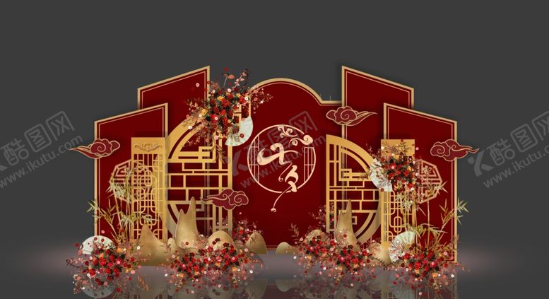 编号：98041205040512454213【酷图网】源文件下载-中式婚礼效果图