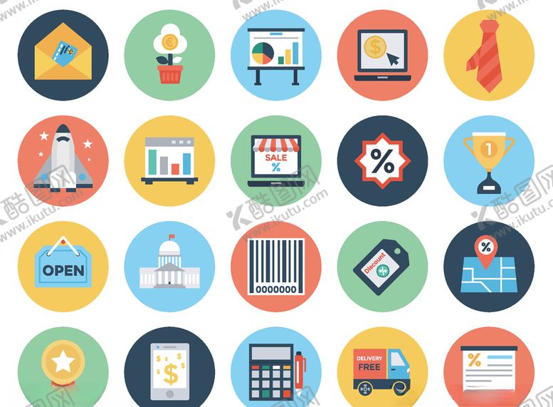 编号：64250209270416412780【酷图网】源文件下载-商务办公图标