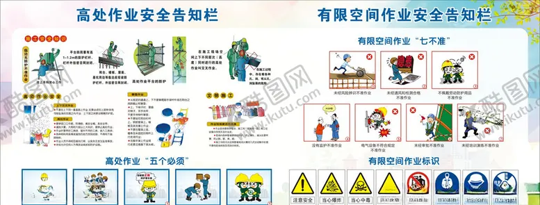 编号：10234805092130272343【酷图网】源文件下载-高处作业宣传栏