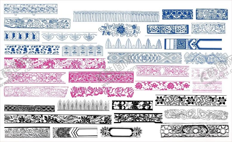 编号：33729211021519251321【酷图网】源文件下载-花纹花边传统图案装饰雕花