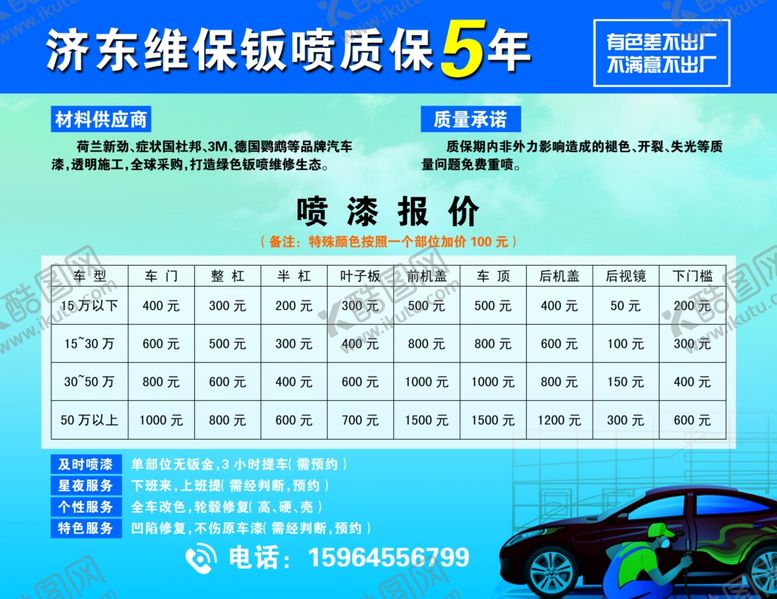 编号：83648205161334227206【酷图网】源文件下载-汽车美容展板模板
