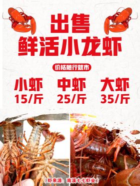 出售鲜活小龙虾设计模板