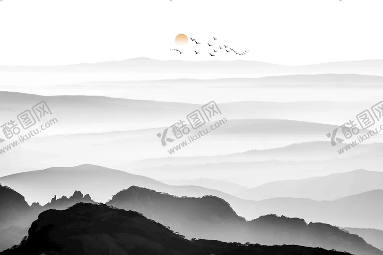 编号：65897410081210460846【酷图网】源文件下载-水墨山