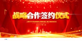 签约仪式背景展板战略合作背景