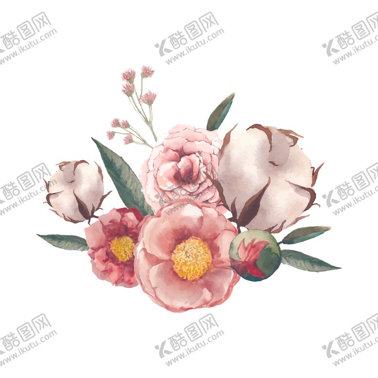 编号：77695307121135535850【酷图网】源文件下载-小清新水彩绘画花朵