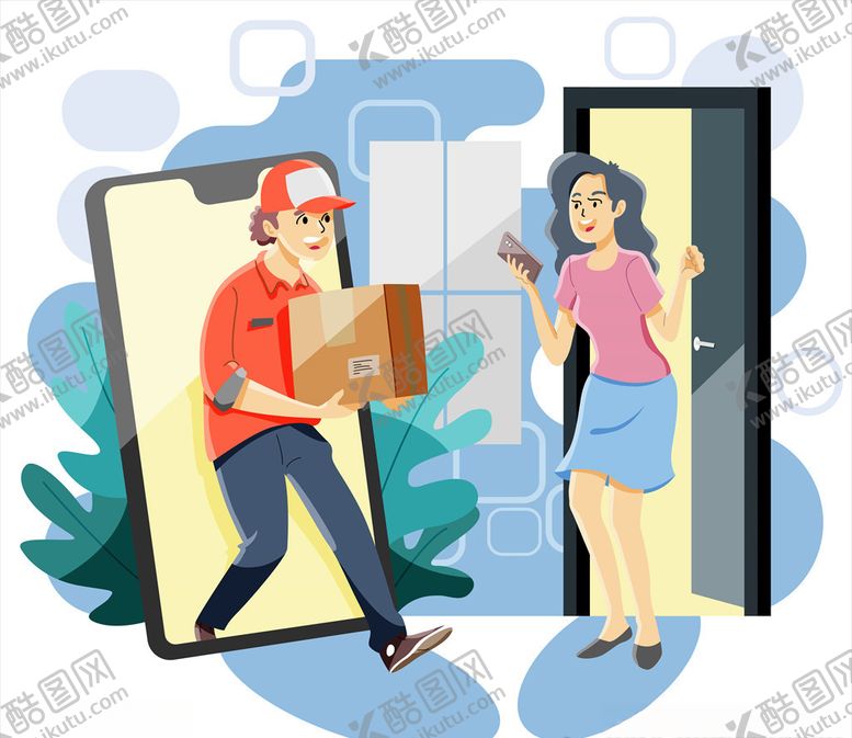 编号：11326809131254365472【酷图网】源文件下载-快递海报