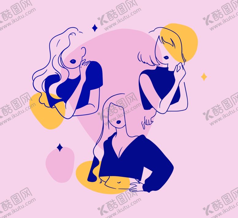 编号：38026301210618384946【酷图网】源文件下载-线条优雅女人