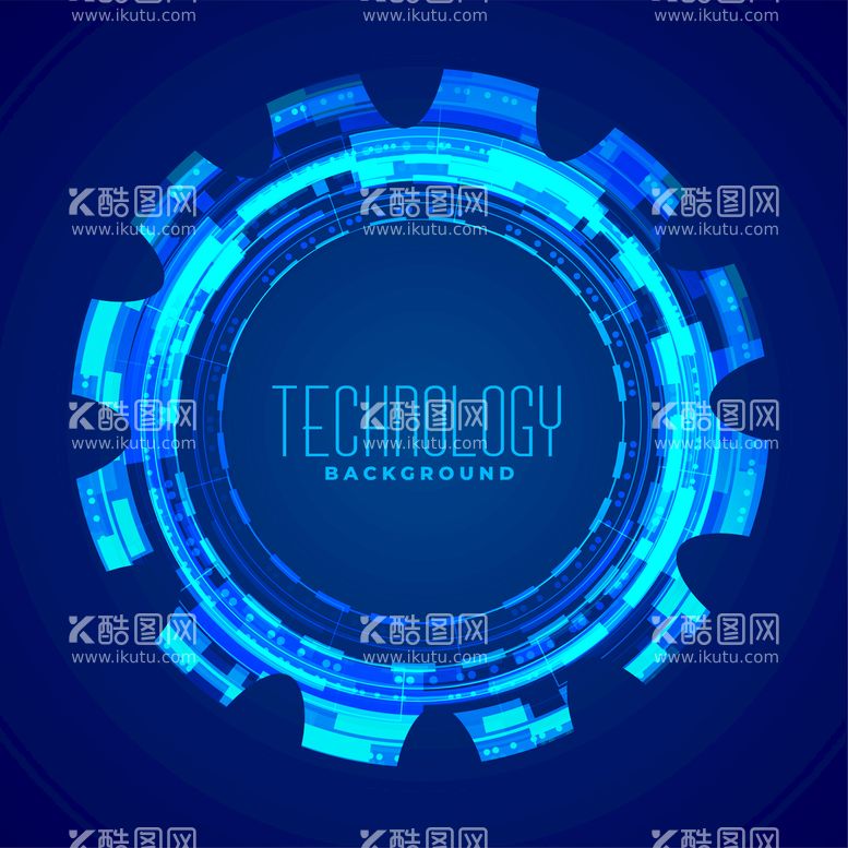 编号：96321709291959554806【酷图网】源文件下载-蓝色科技齿轮背景元素