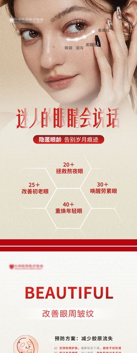 医美眼周年轻化科普海报