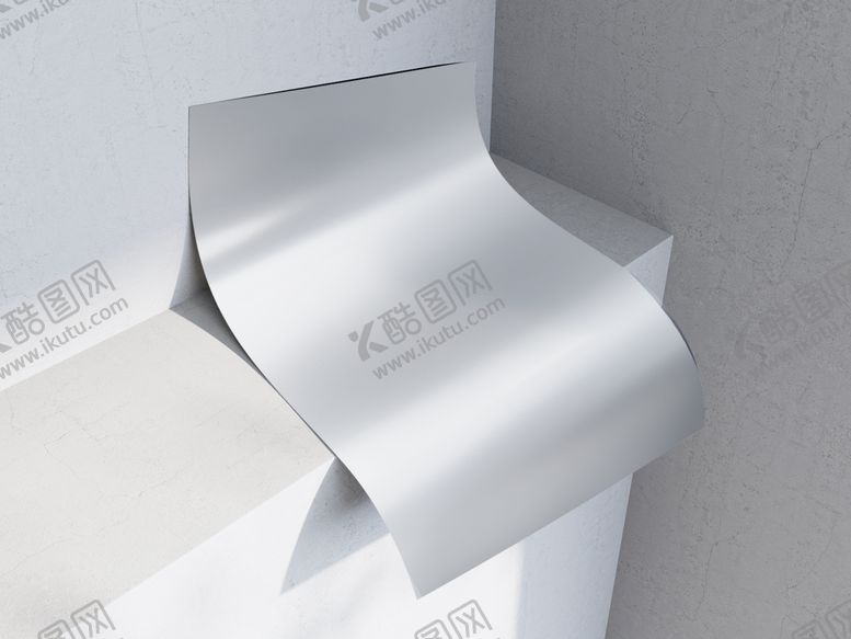 编号：76838411142024147627【酷图网】源文件下载-金属海报纸张A4纸样机