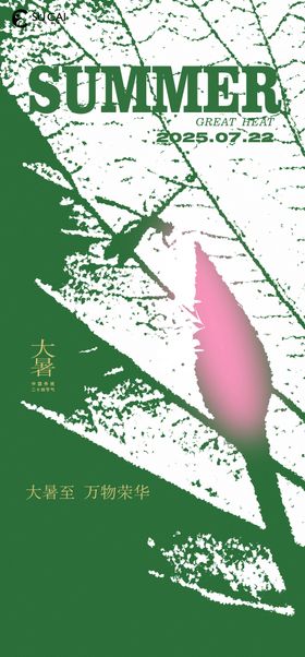 大暑海报蜻蜓二十四节气夏天