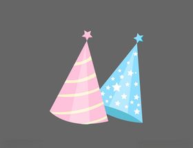 矢量生日帽