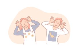简约人物日常生活插画