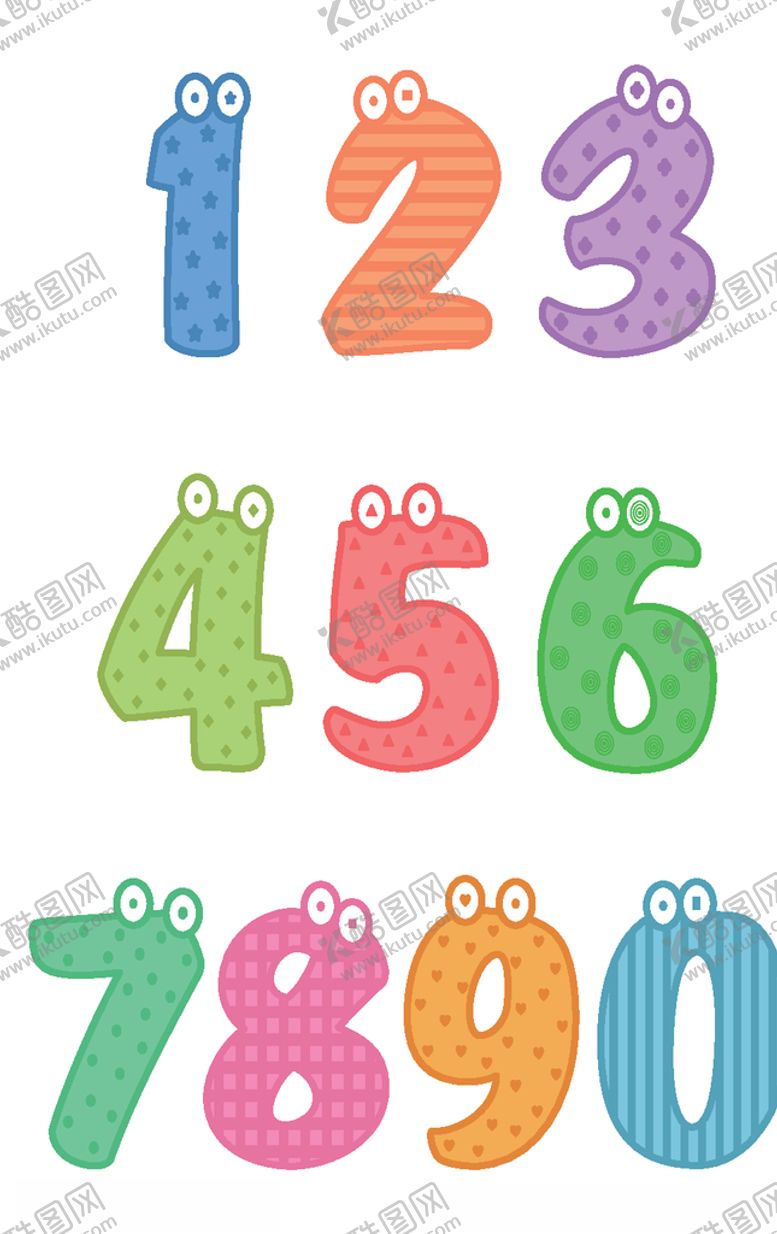 编号：14905609241418537929【酷图网】源文件下载-卡通数字表情包