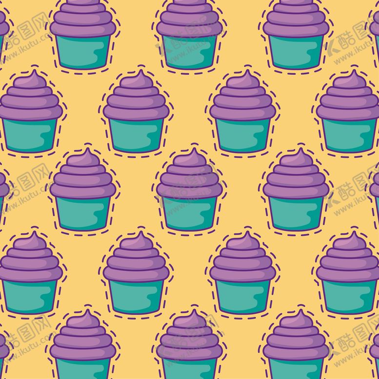 编号：75883009240013004581【酷图网】源文件下载-手绘甜品花纹