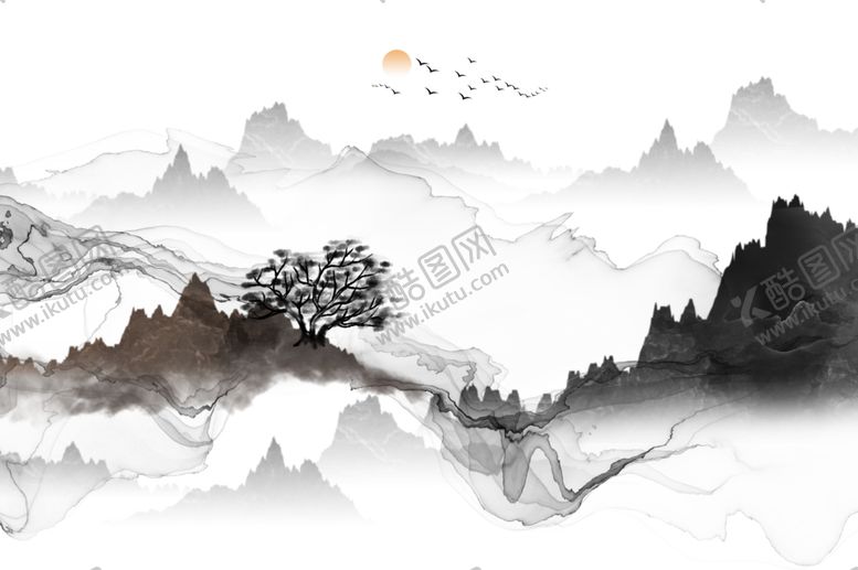 编号：37033607051304243779【酷图网】源文件下载-写意山水画