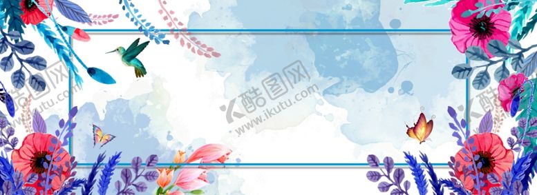 编号：85264809161121573262【酷图网】源文件下载-水彩植物夏季促销海报