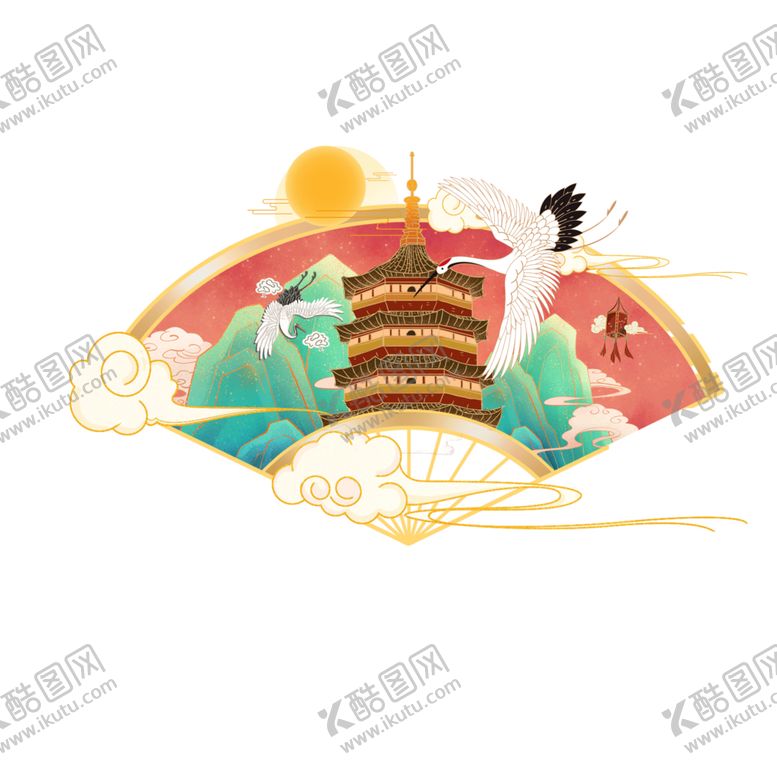 编号：96075602130736074510【酷图网】源文件下载-国潮风元素