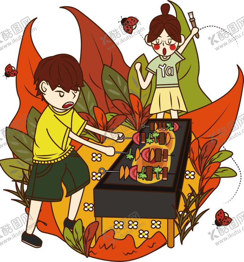 编号：29898904300628362618【酷图网】源文件下载-卡通烧烤