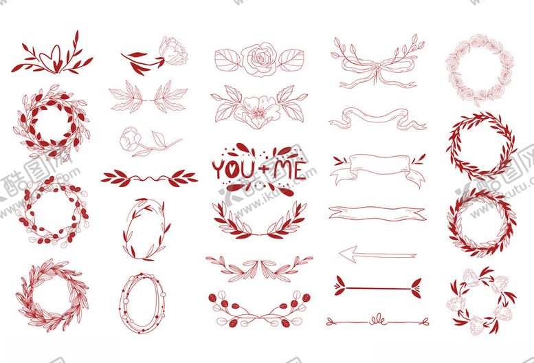 编号：78128204012333431910【酷图网】源文件下载-花卉花环