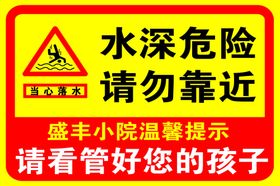 水深危险请勿靠近提示牌