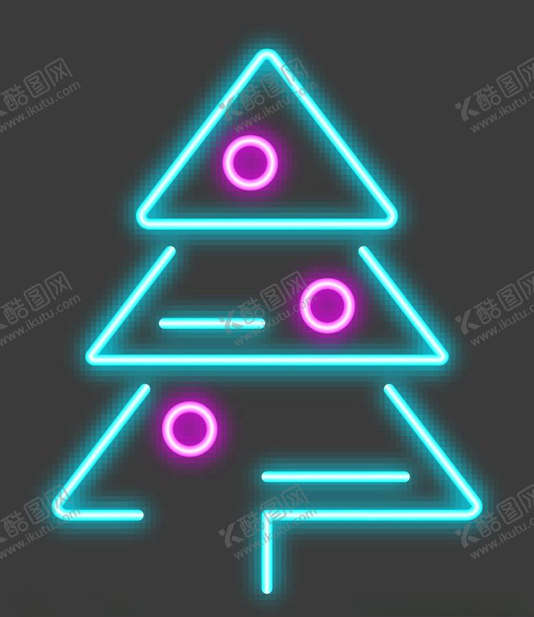 编号：79706906160436472470【酷图网】源文件下载-霓虹灯圣诞树