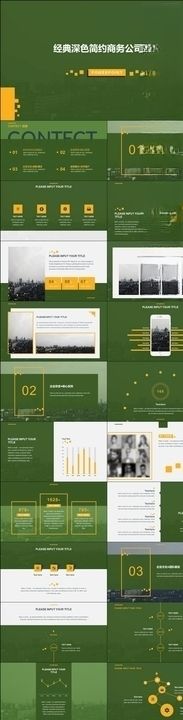 深绿色商务公司产品介绍PPT