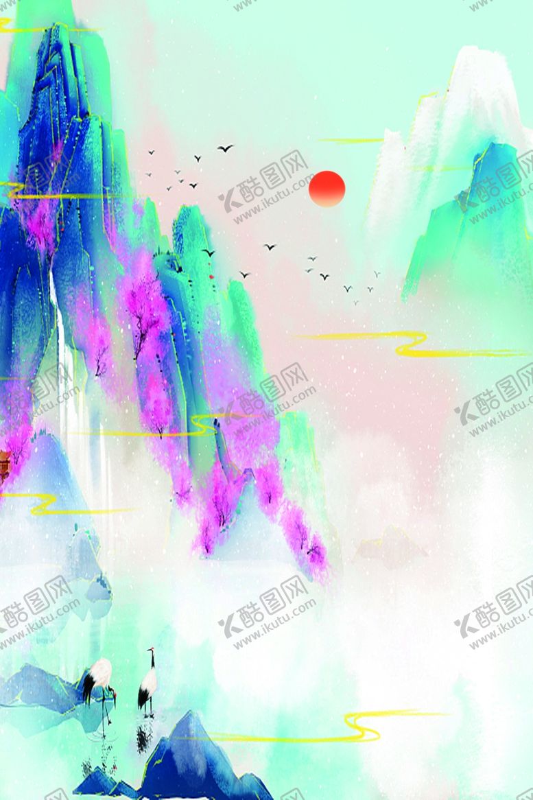 编号：19021210010940403318【酷图网】源文件下载-山水画