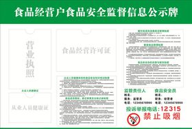 食品经营安全监督信息公示安全监