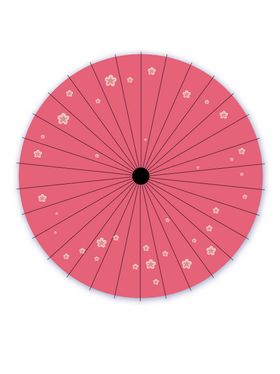 日系和风纸伞免抠PNG